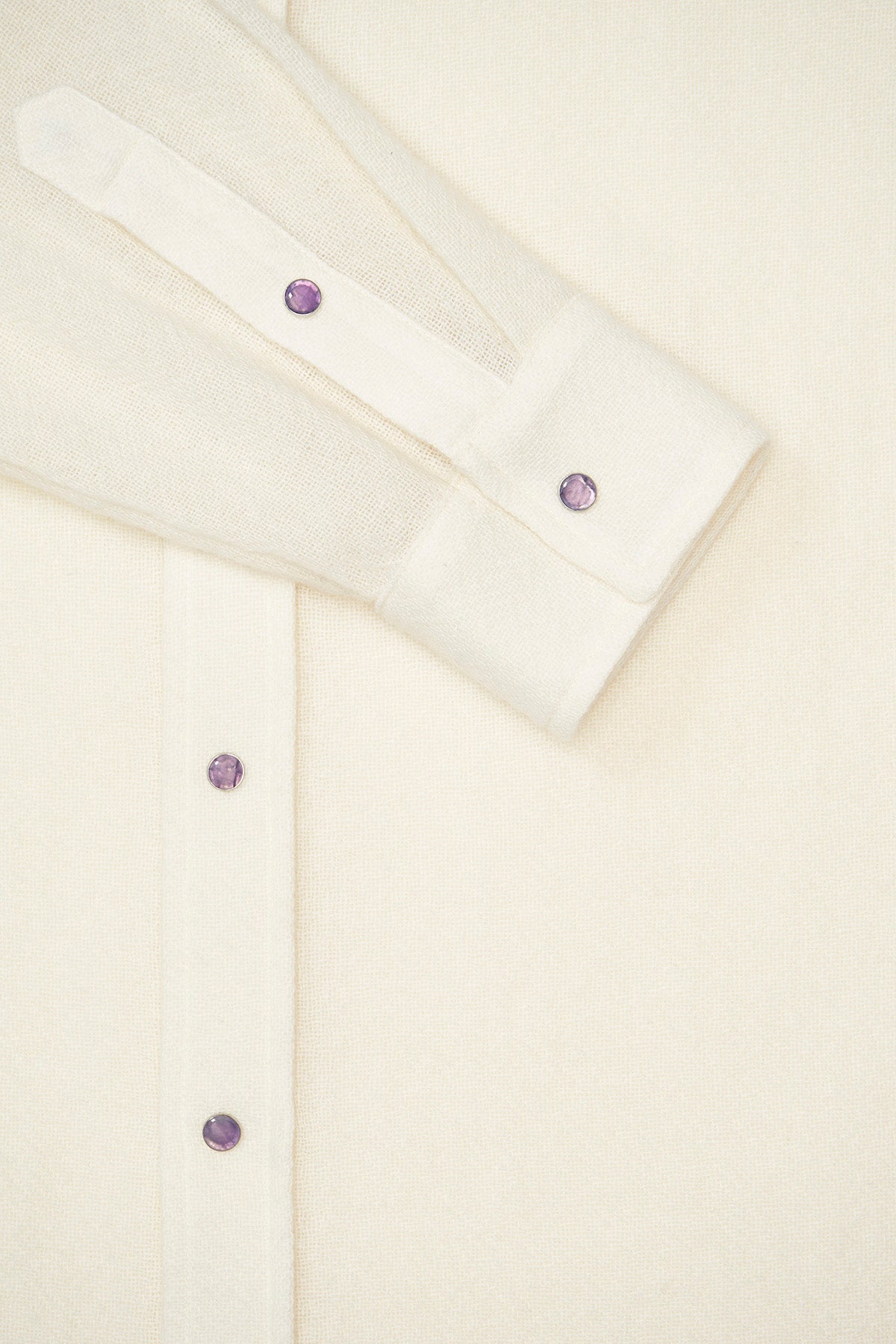 Ivory Gauze Cashmere Shirt