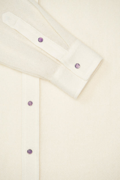 Ivory Gauze Cashmere Shirt