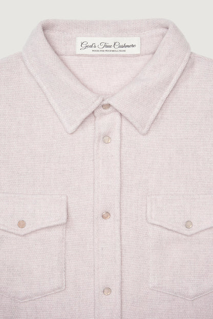 Pink Melange Cashmere Shirt