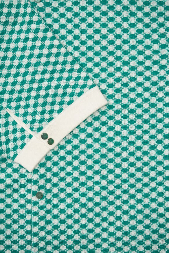 Emerald Dot Cashmere Boat Shirt