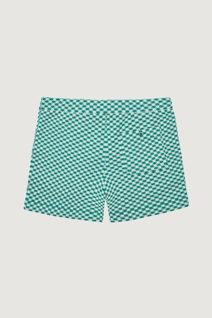 Emerald Dot Cashmere Surf Short