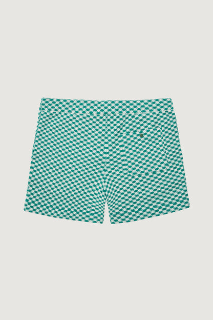 Emerald Dot Cashmere Surf Short