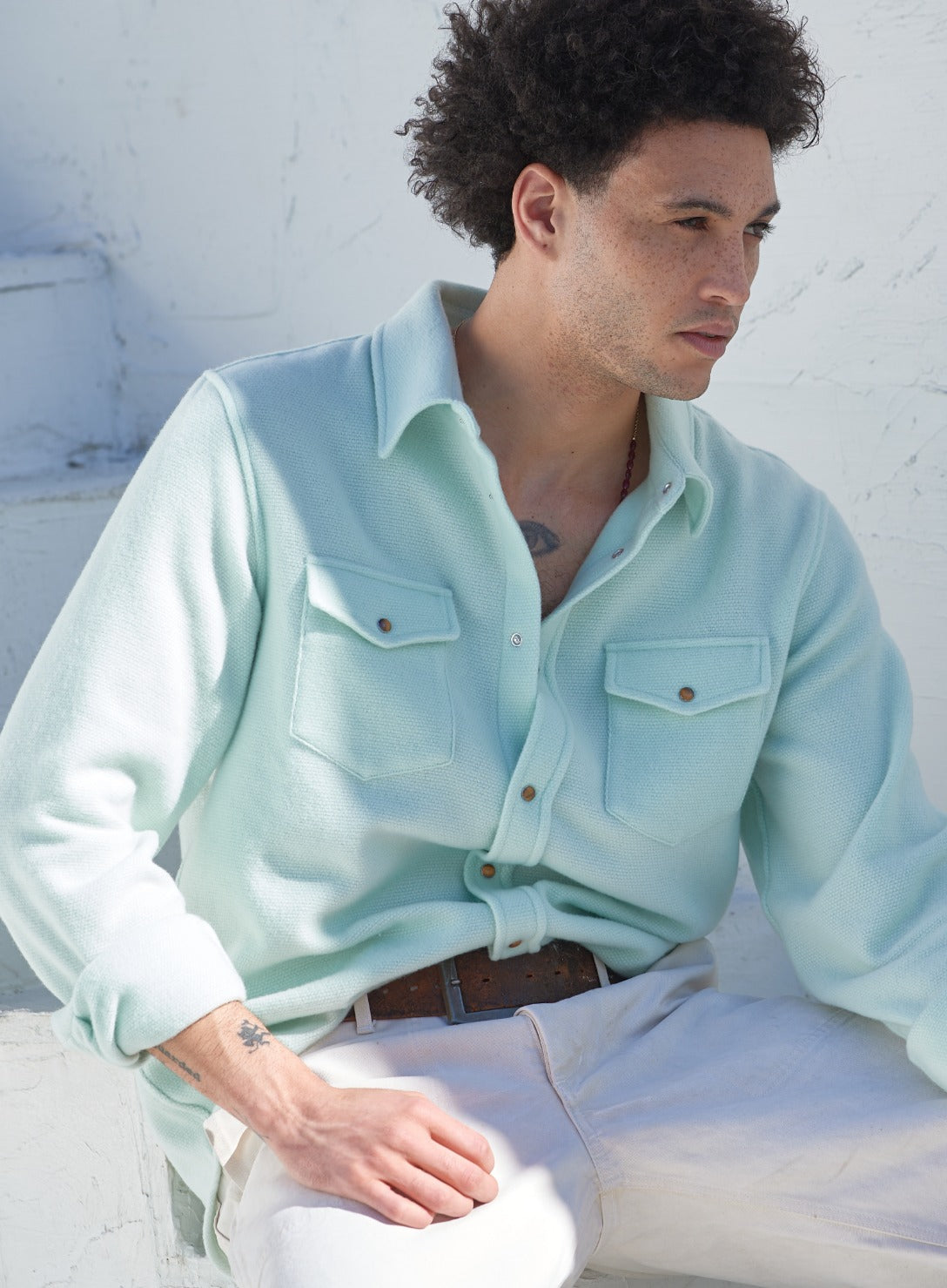 Mint Cashmere Shirt