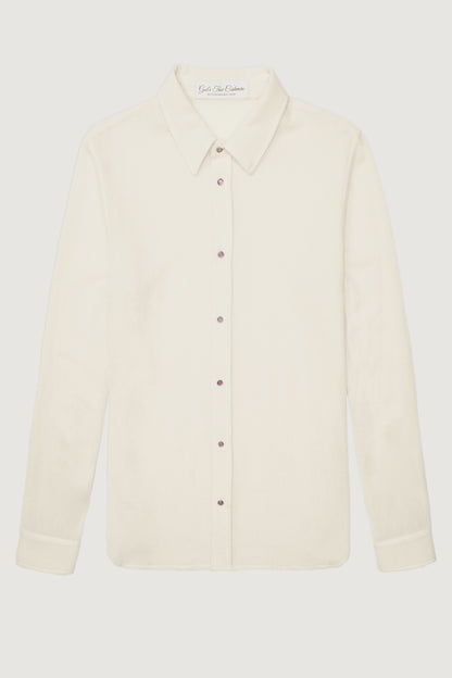 Ivory Gauze Cashmere Shirt