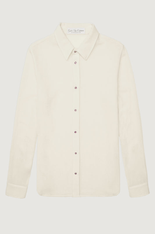 Ivory Gauze Cashmere Shirt