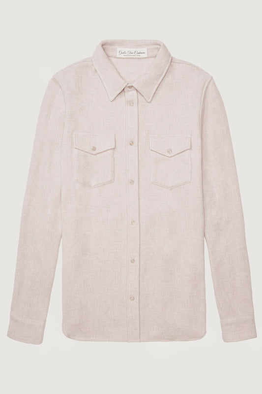 Pink Melange Cashmere Shirt