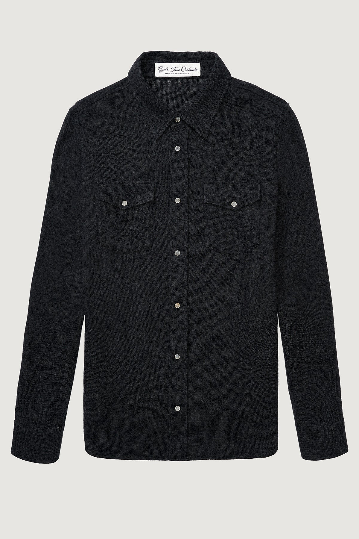 Black Gauze Cashmere Shirt