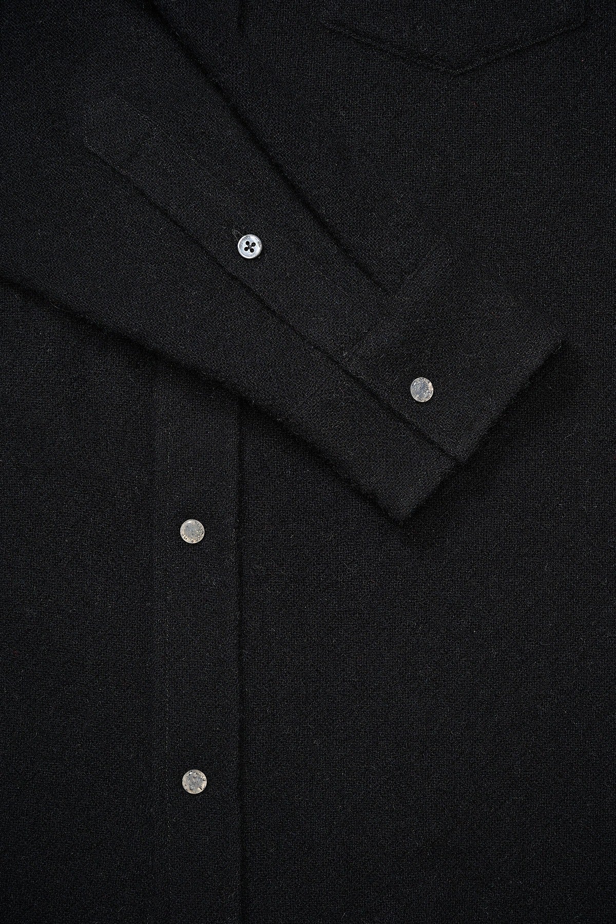 Black Gauze Cashmere Shirt