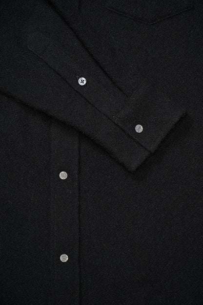 Black Gauze Cashmere Shirt