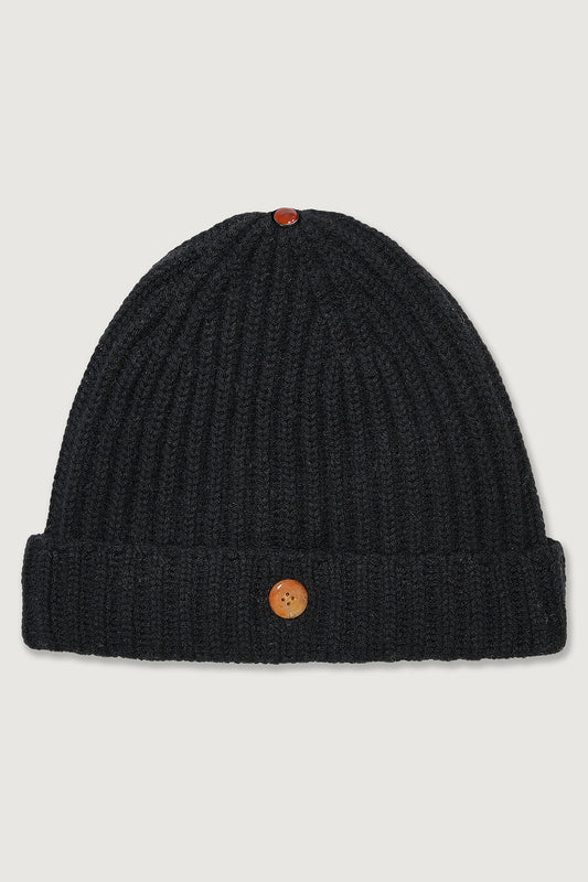 Molly Hogan Black Cashmere Beanie