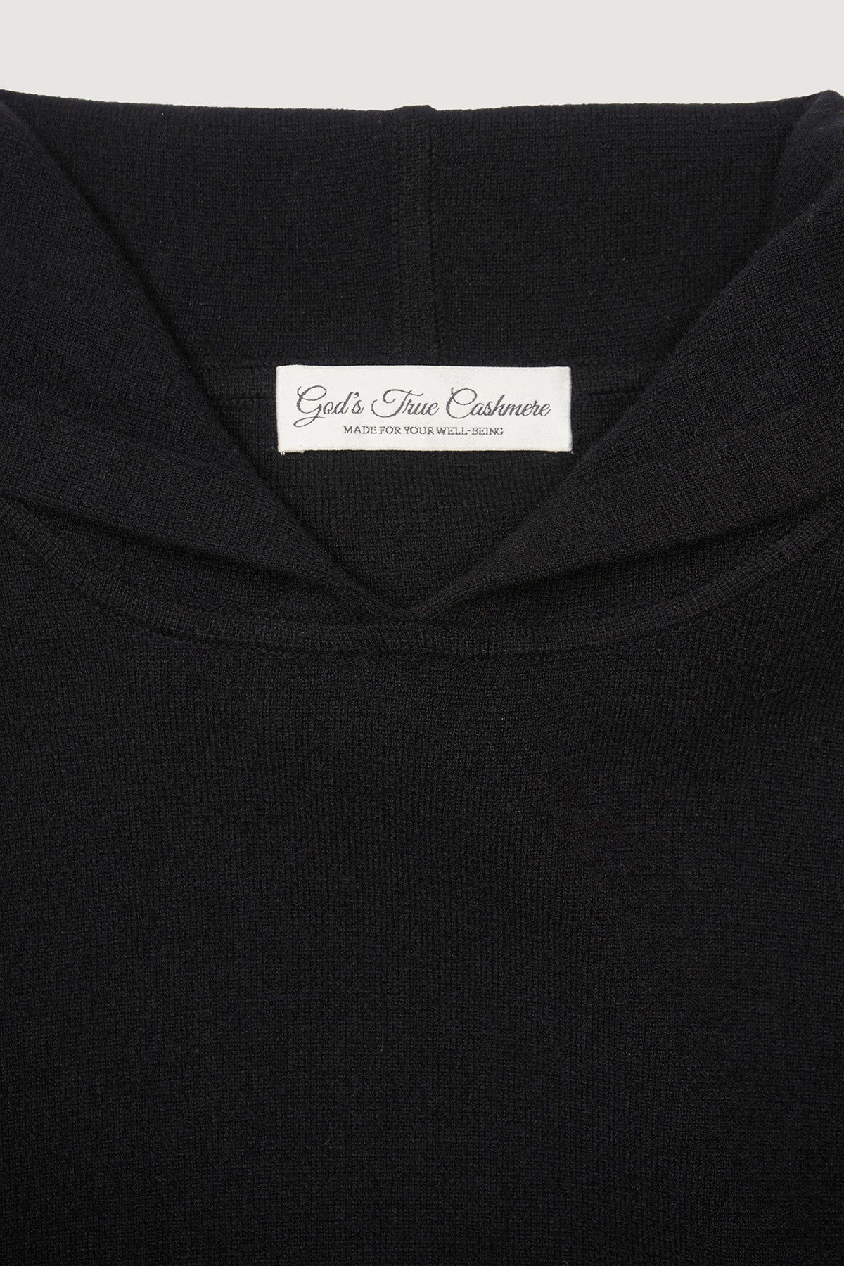 Black Milano Cashmere Knit Hoodie