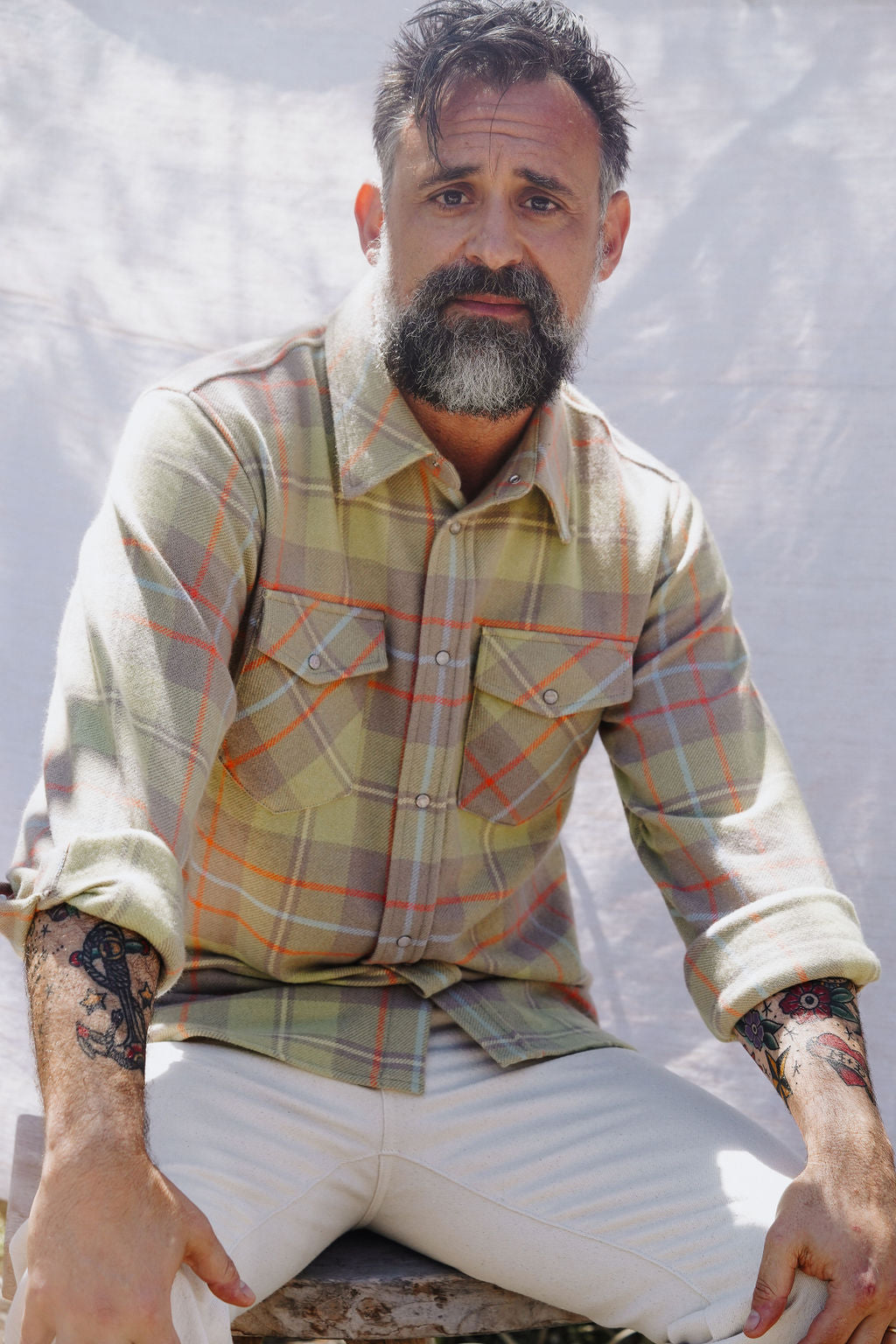 Earth Tartan Cashmere Shirt