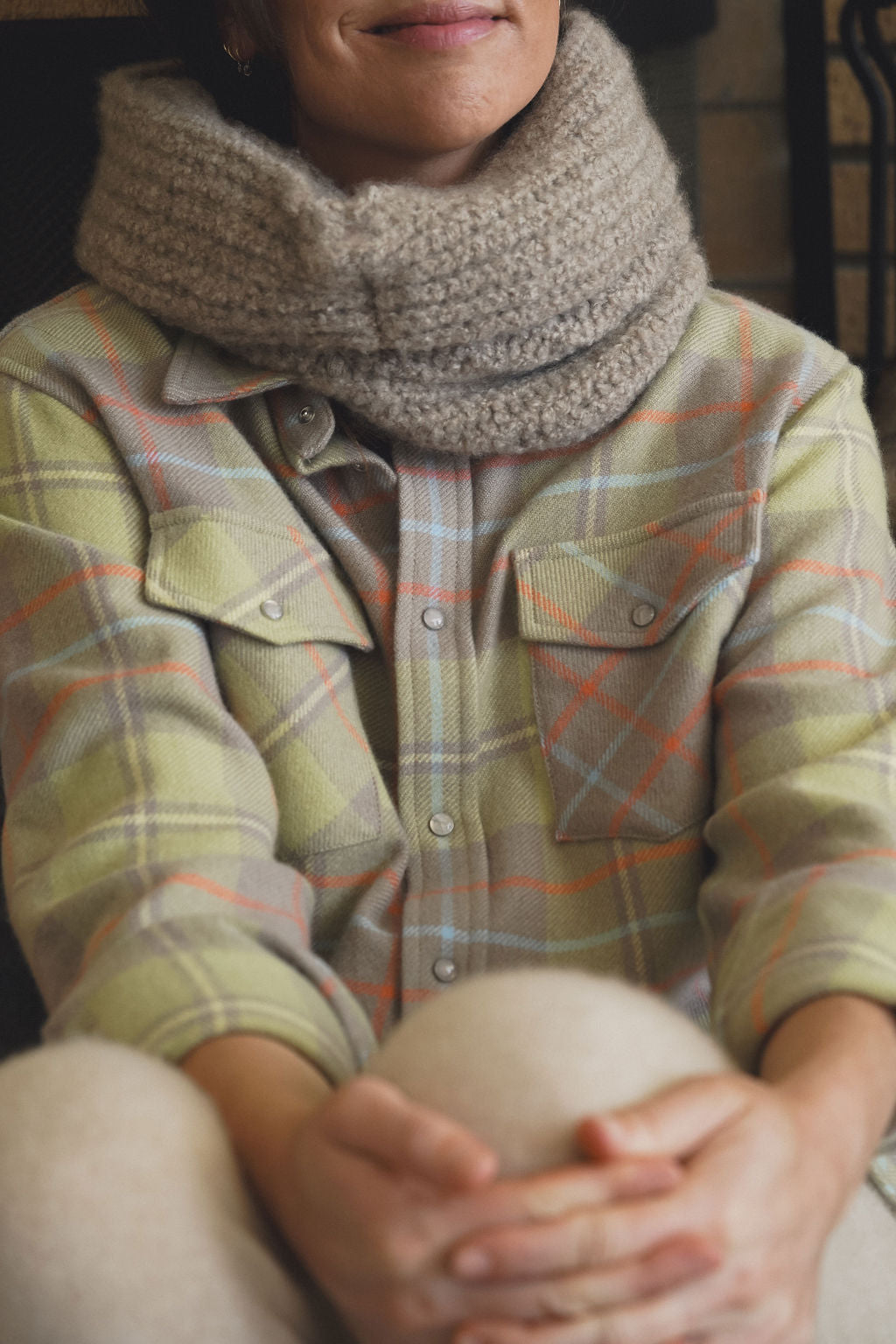 Earth Tartan Cashmere Shirt