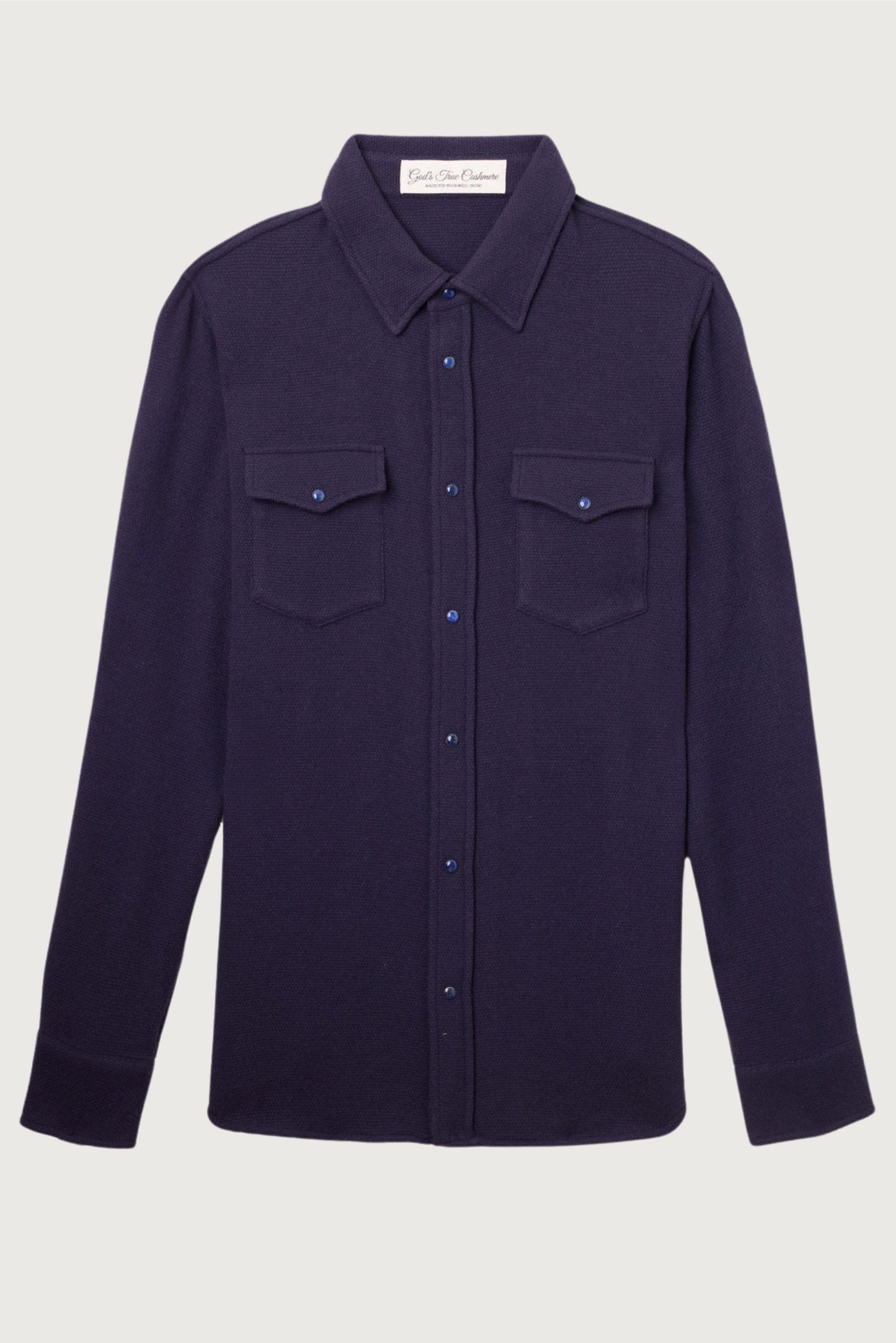 Midnight Sea Cashmere Shirt
