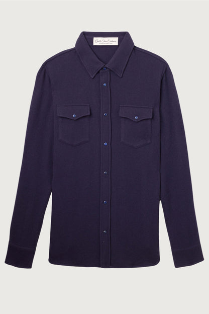 Midnight Sea Cashmere Shirt