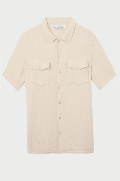 Diamond Cashmere Short Sleeve Shirt