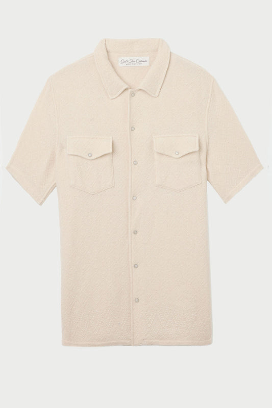 Diamond Cashmere Short Sleeve Shirt