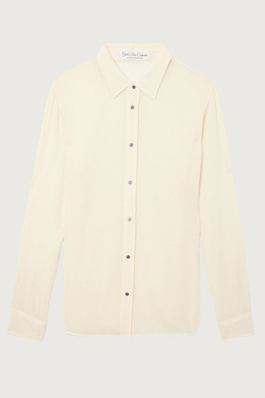 Ivory Gauze Cashmere Shirt