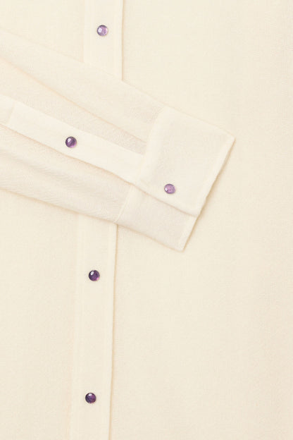 Ivory Gauze Cashmere Shirt