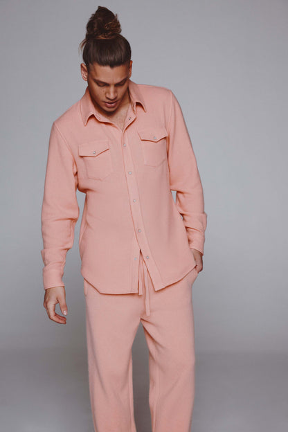 Peach Blush Cashmere Shirt