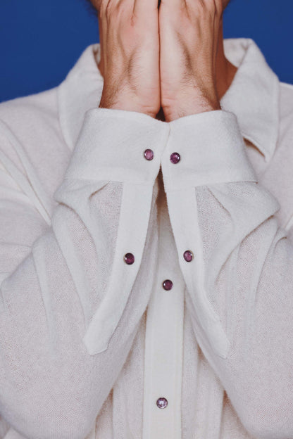 Ivory Gauze Cashmere Shirt