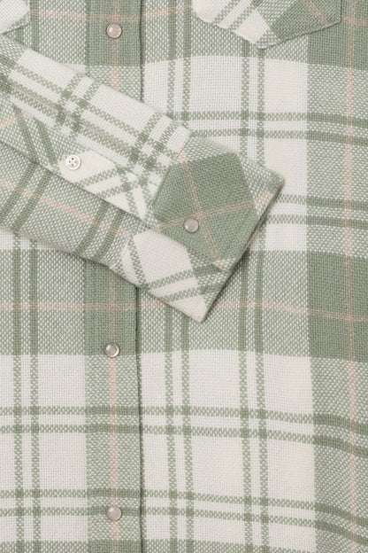 Sage Tartan Cashmere Shirt