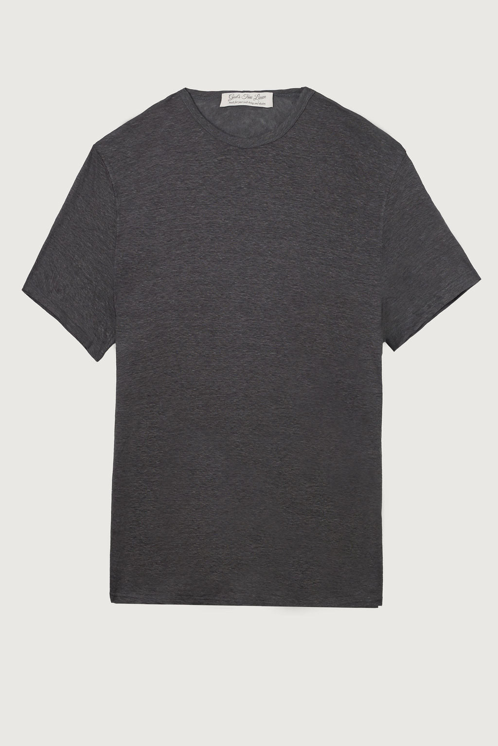Charcoal Knit Linen T-Shirt