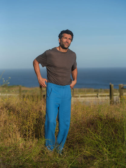 Charcoal Knit Linen T-Shirt