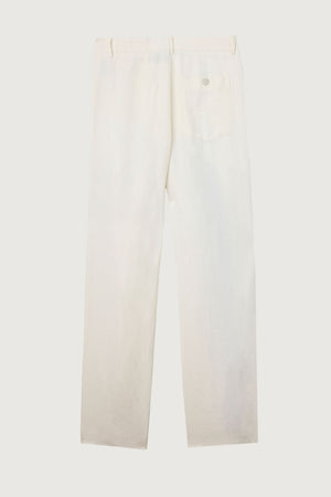 Ivory Racer Linen Pant