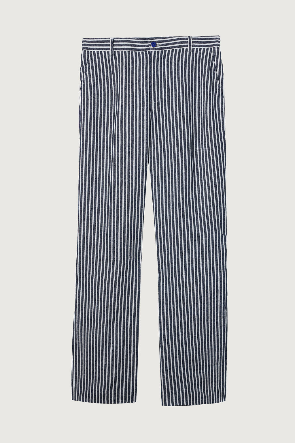 Navy Stripe Linen Pant