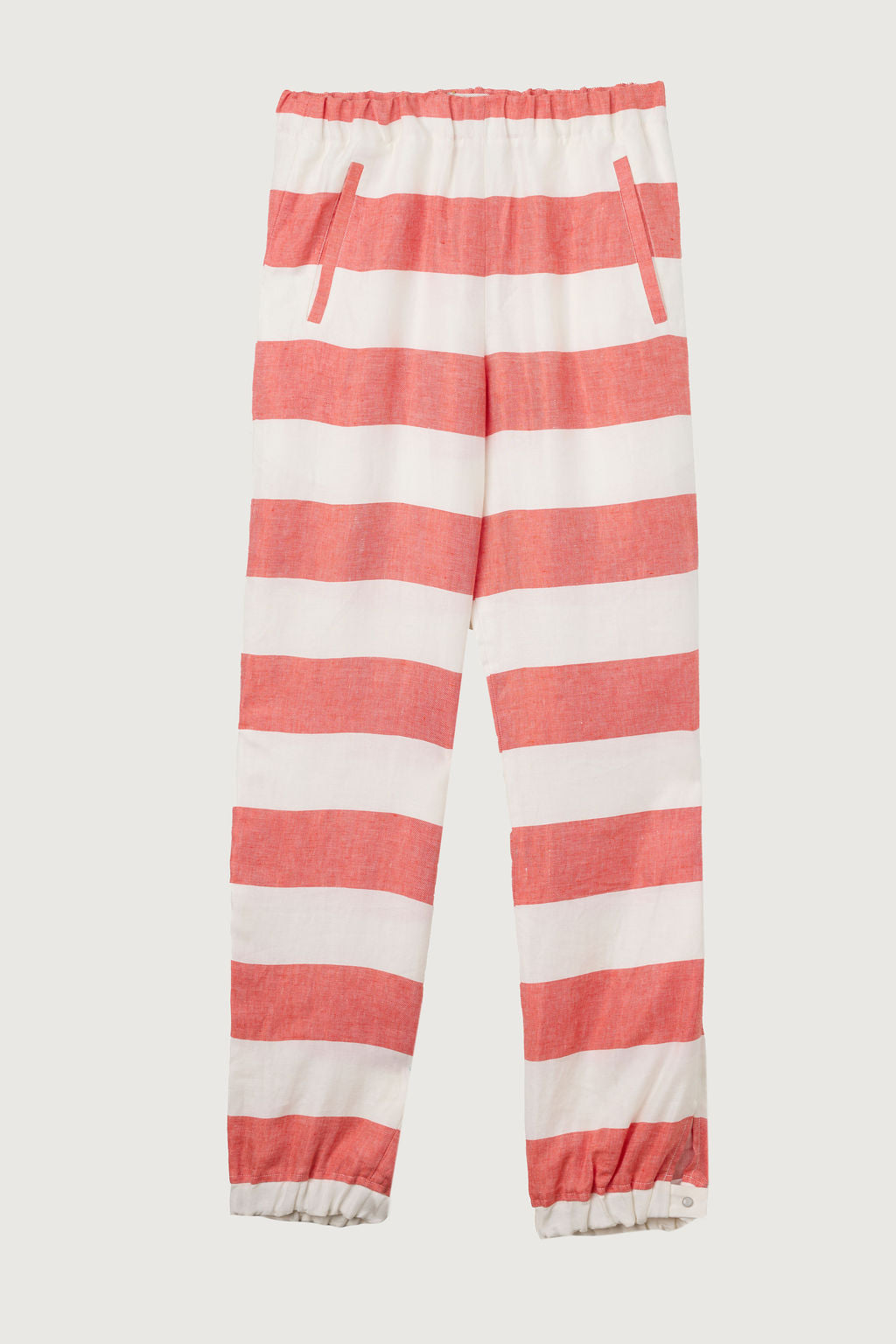 Tomato Stripe Linen Pant
