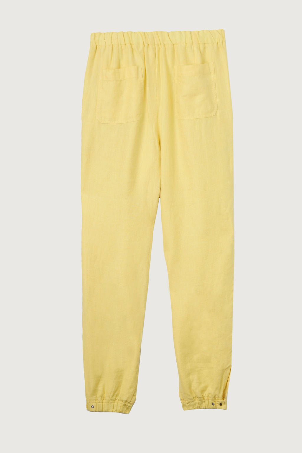 Butter Yellow Linen Track Pant