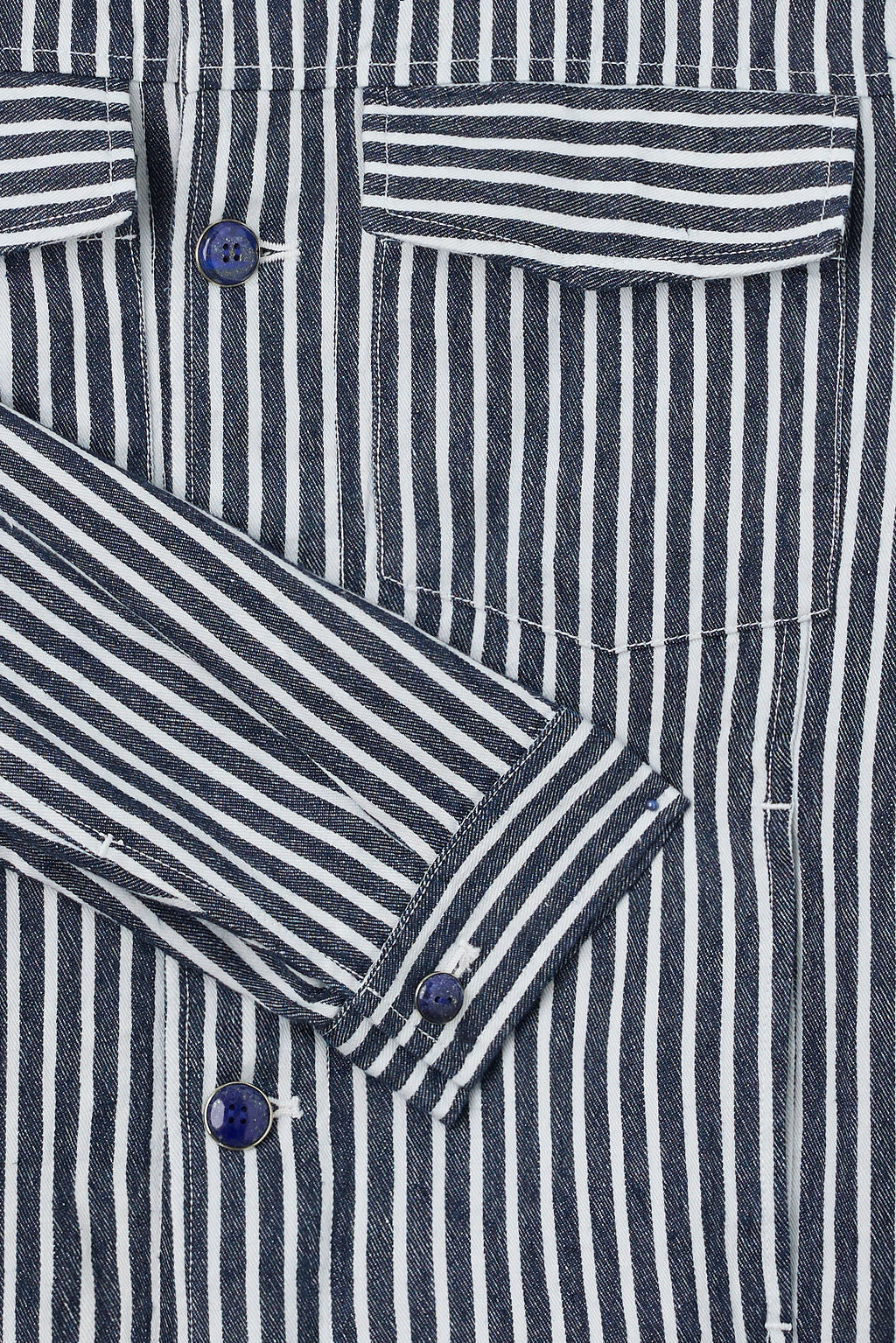 Navy Stripe Linen Jacket