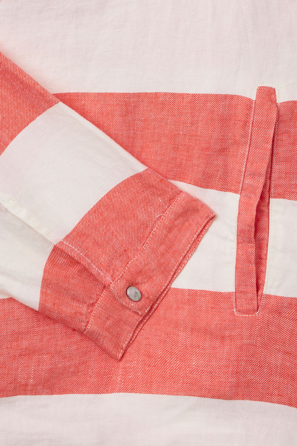 Tomato Stripe Linen Anorak