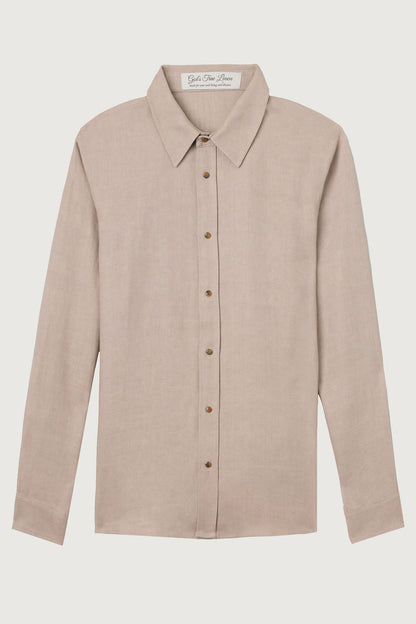 Tan Linen Shirt