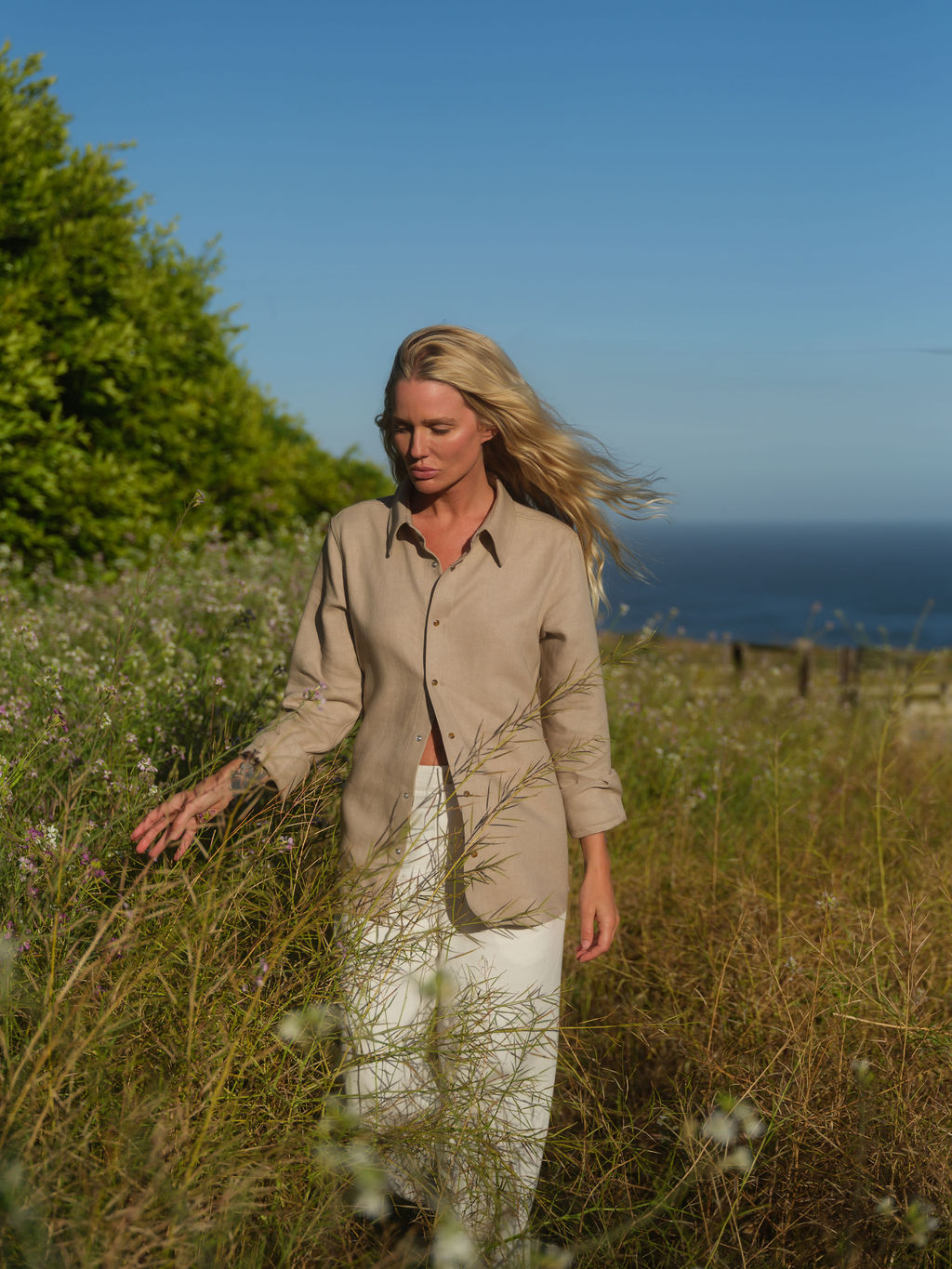 Tan Linen Shirt