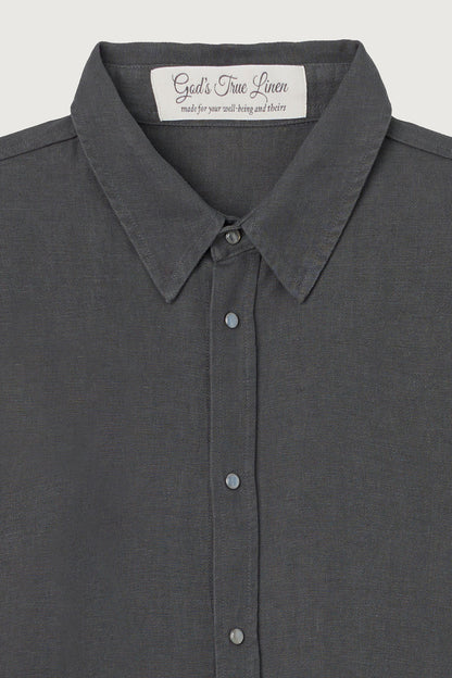 Charcoal Linen Shirt