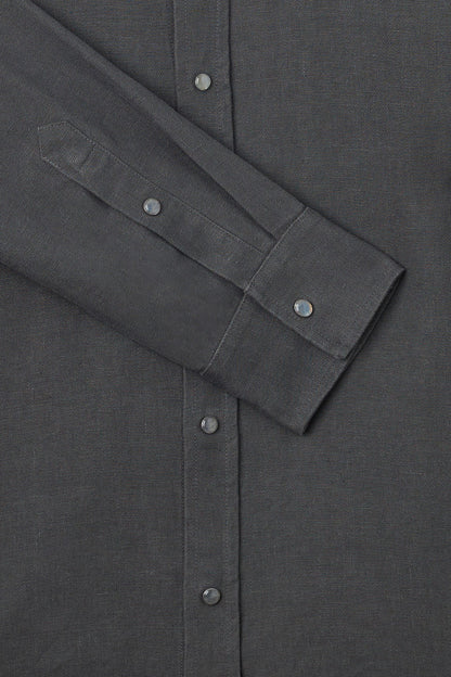 Charcoal Linen Shirt