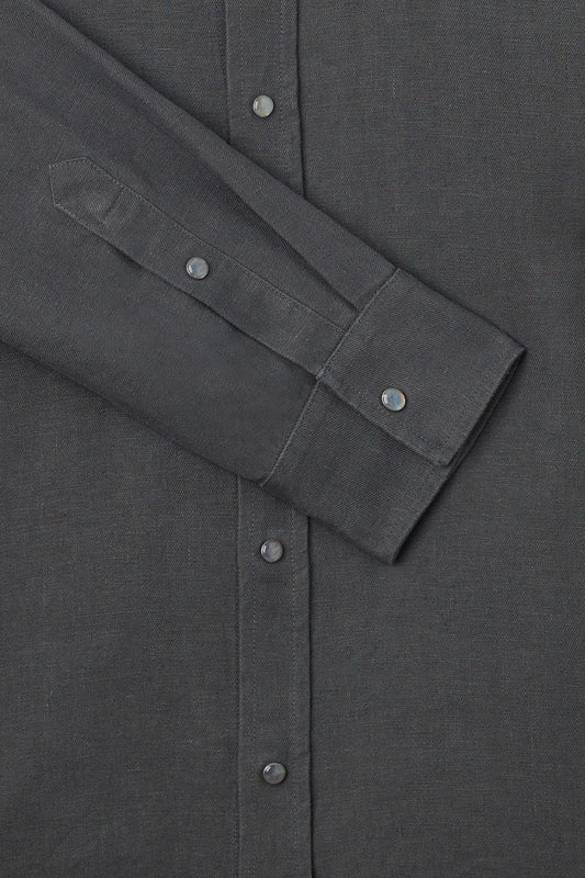 Charcoal Linen Shirt