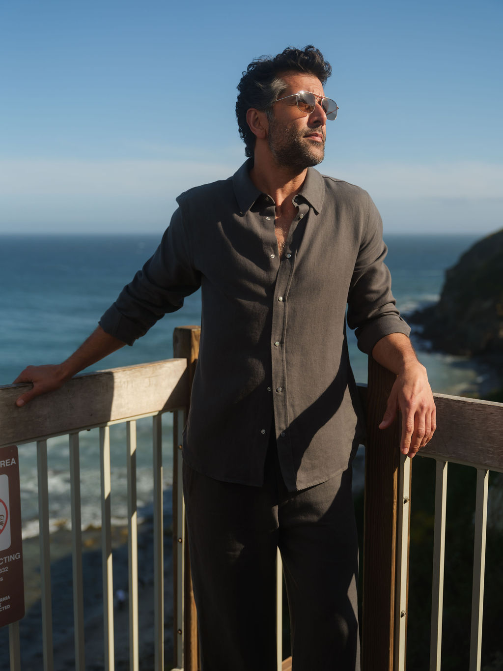 Charcoal Linen Shirt