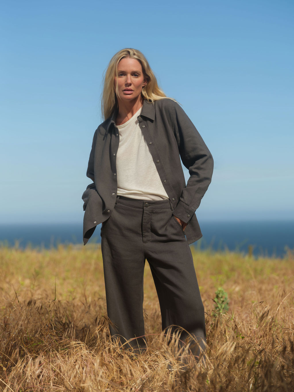 Charcoal Linen Shirt