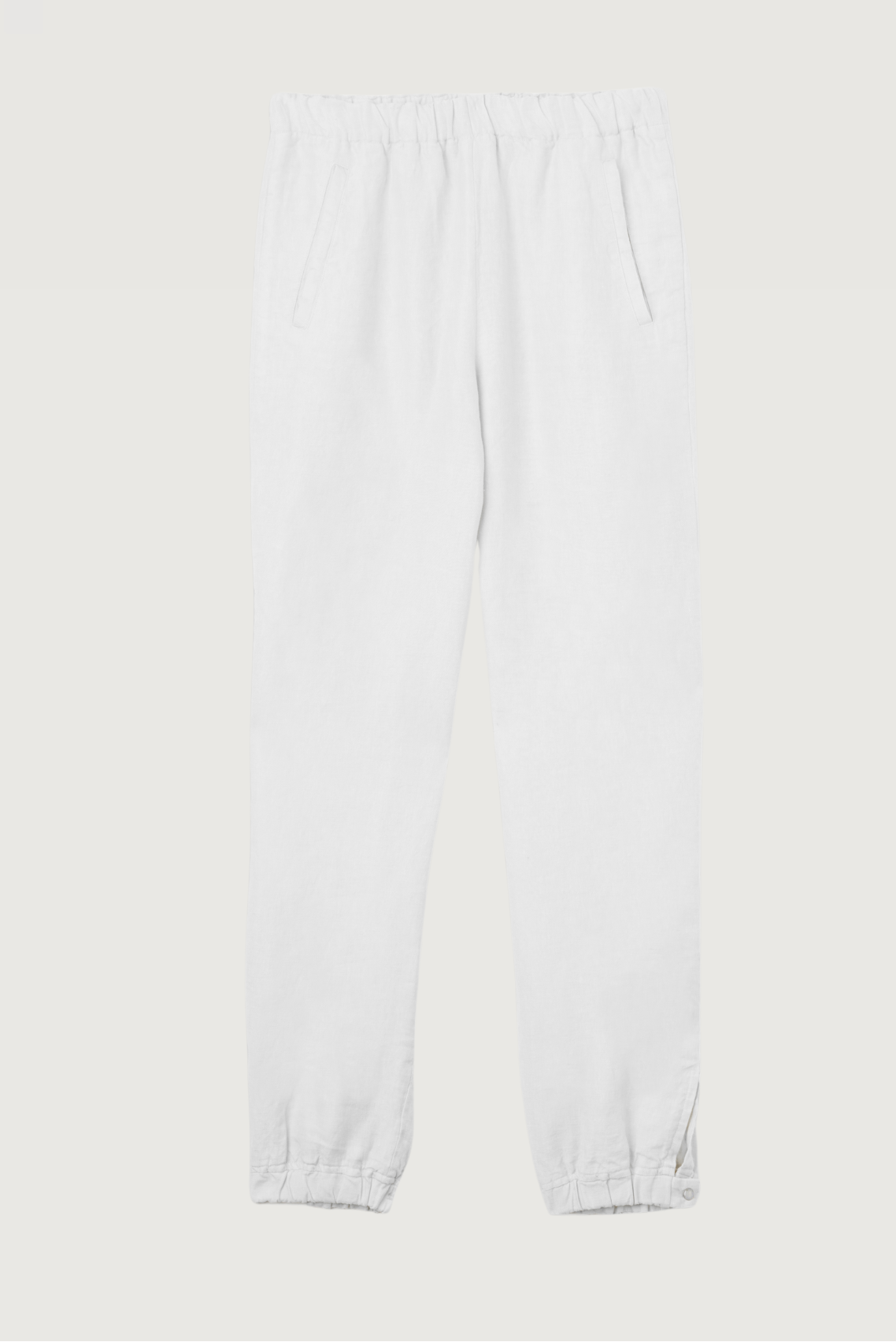 Ivory Linen Track Pant