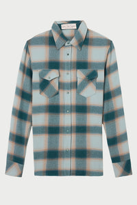 Avocado Shadow Plaid Cashmere Shirt