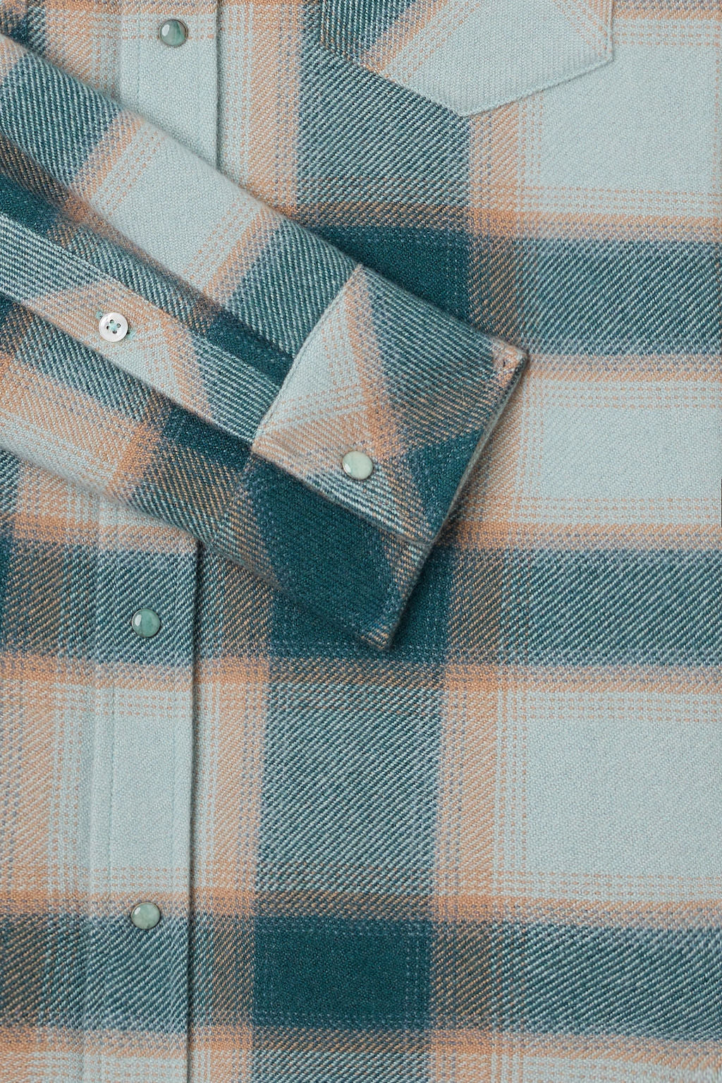 Avocado Shadow Plaid Cashmere Shirt