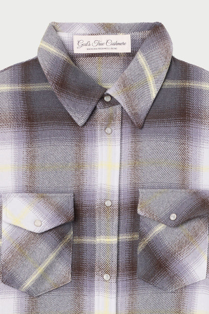 Pewter Shadow Plaid Cashmere Shirt