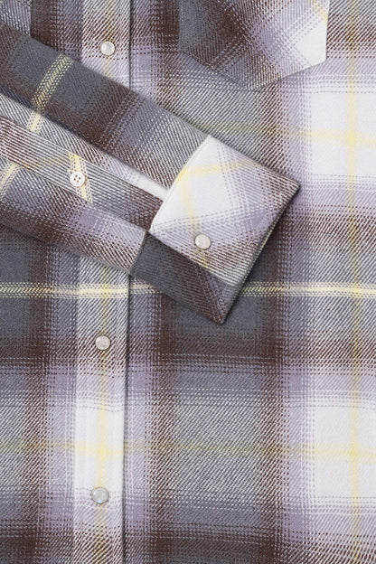 Pewter Shadow Plaid Cashmere Shirt
