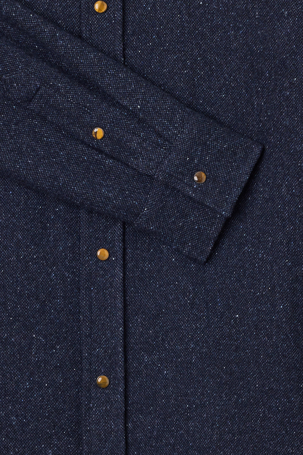 Midnight Cashmere Twill Donegal Shirt