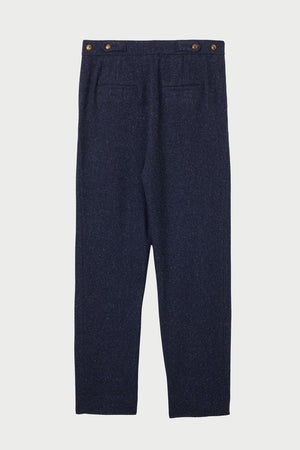 Midnight Cashmere Twill Donegal Trouser