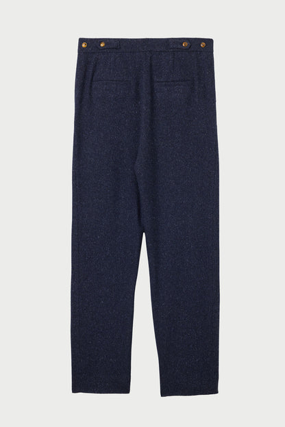 Midnight Cashmere Twill Donegal Trouser