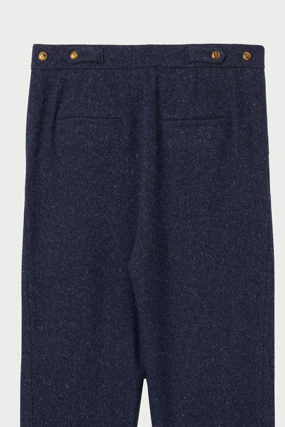 Midnight Cashmere Twill Donegal Trouser